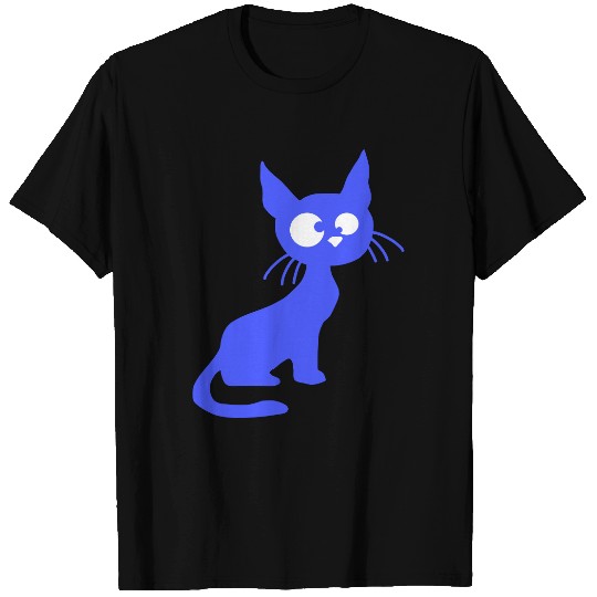 Crazy Cat Squinting Funny Eyes Grimace Fun Cartoon T Shirts