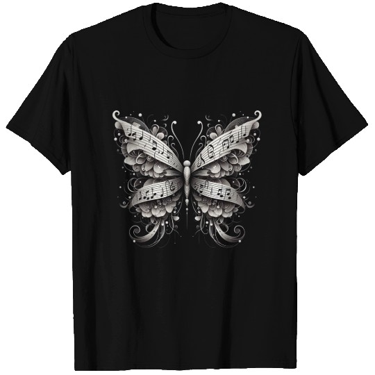 Butterfly and music. T Shirts