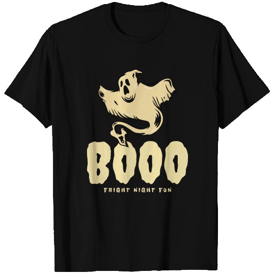 BOOO Fright Night Fun Ghost Halloween T Shirts