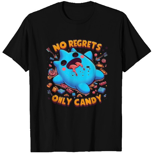 Stitch Halloween No Regrets Only Candy T Shirts