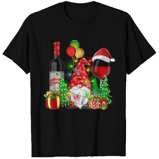 Christmas Wine Gnomes For Xmas Cheer T Shirts
