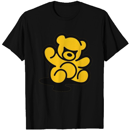 Yellow Teddy Trouble T Shirts