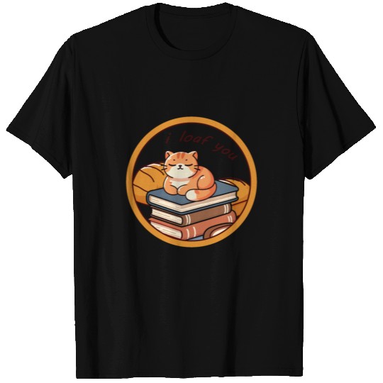 Orange Cat Loaf Book Bread T Shirts