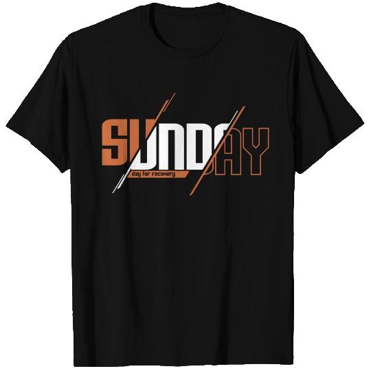 text sunday with theme Tipografi eksperimental T Shirts