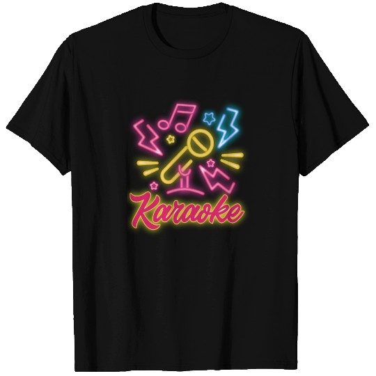 Karaoke Microphone Sheet Music Flash T Shirts