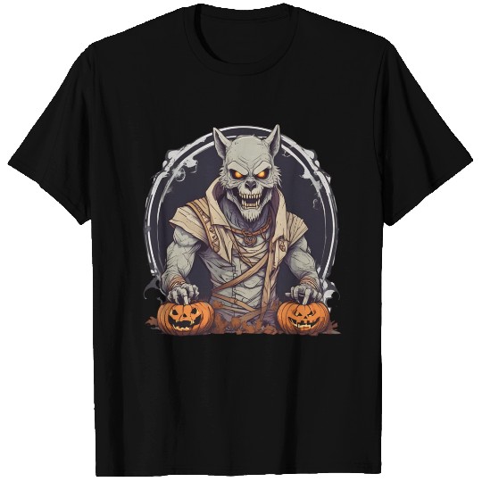 Halloween Werewolf Pumpkin T Shirts