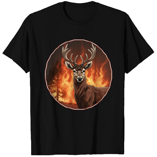 Deer Firefighter T Shirts