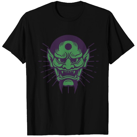 Purple Green Namahage Japanese Mask T Shirts