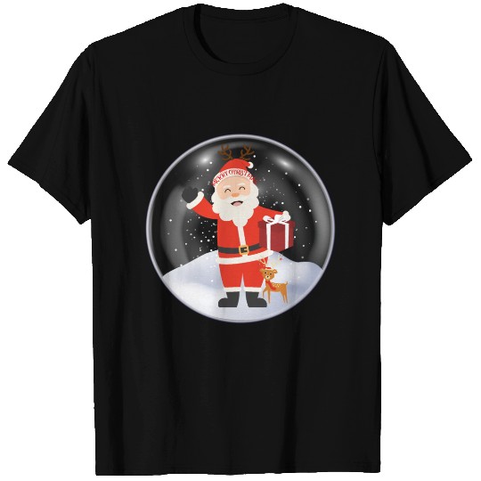 Santa’s Joy: Christmas Snow Globe T Shirts