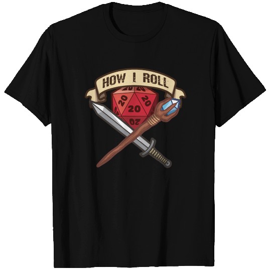 RPG Gaming How I Roll Adventure Magic Dungeon T Shirts