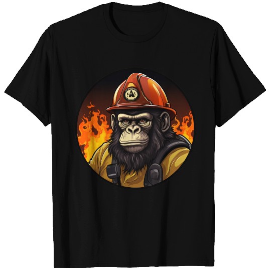Firefighter monkey T Shirts