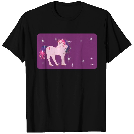 Fantasy unicorn - purple - design for girls T Shirts