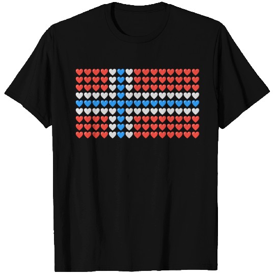 Norway HEARTS Flag T Shirts