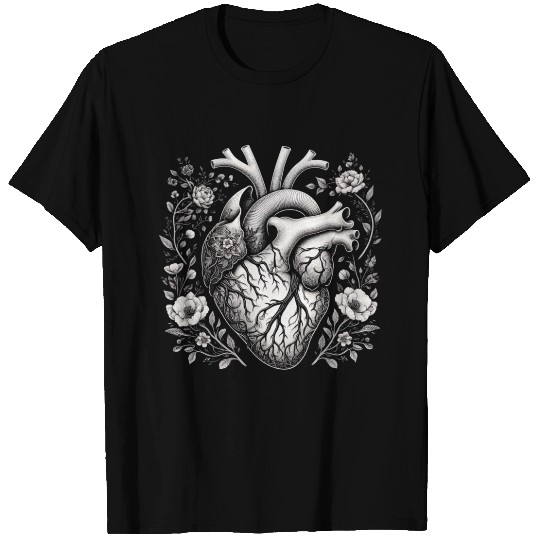 Botanical Heart Artistic Anatomy T Shirts