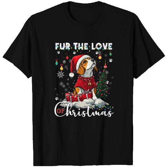 Beagle Christmas Tree Lights Decorations Dog Lover T Shirts