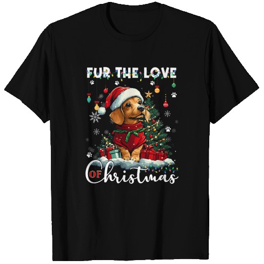Dachshund Christmas Tree Lights Decorations Dog T Shirts