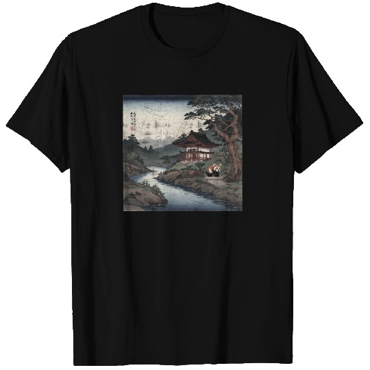 Red Panda Song Dynasty landscape art Kawaii Red Pa T Shirts