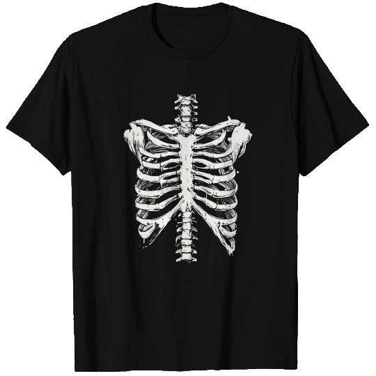 skeleton rib cage spooky halloween T Shirts