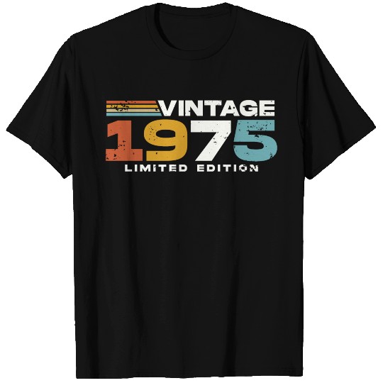 Vintage 1975 born Retro 50th birthday T Shirts