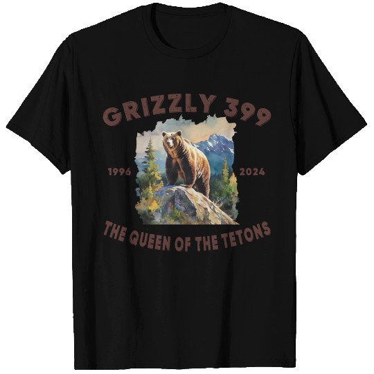 Grizzly 399 1996 - 2024, Queen of the Tetons T Shirts