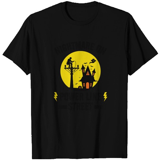 Nightmare on Power Line Street – Lineman Halloween T Shirts