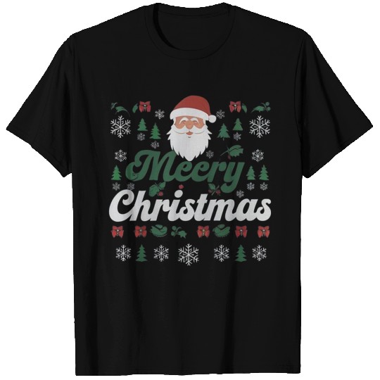 Gothic Christmas Sweater with Cubical Elements T Shirts