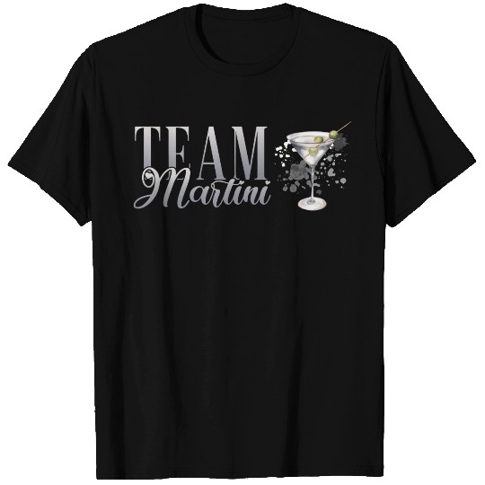 Team Martini Cocktail Bartender T Shirts
