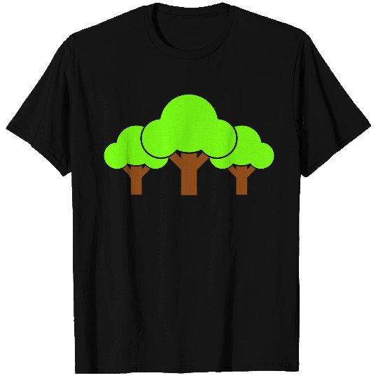 3 Trees Forest Grove Three Tree Wood Plants Symbol T Shirts