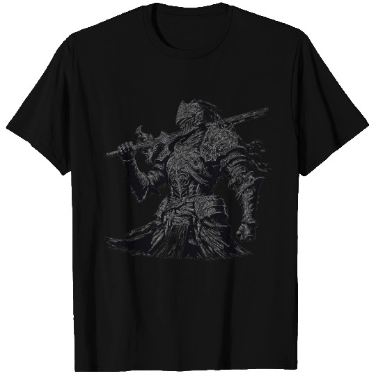 Black Warrior Sketch Power Fantasy Art T Shirts