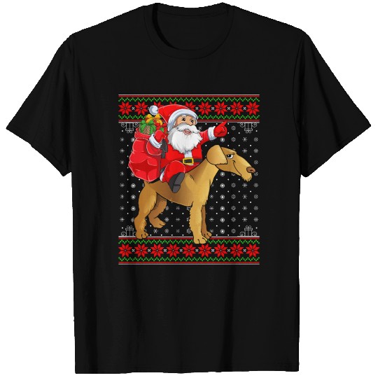 Santa Riding Great Dane Christmas Dog T Shirts