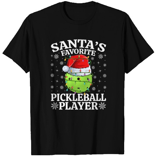 Santa's Favorite Pickleball Player T Shirts