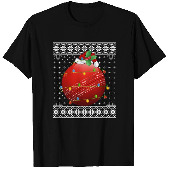 Cricket Player Ugly Christmas T Shirts