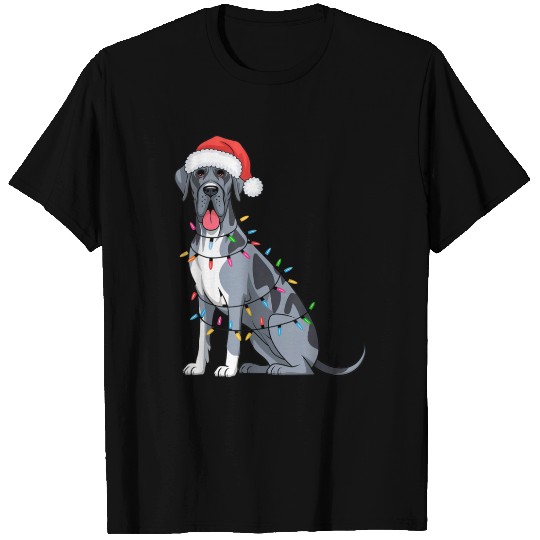Great Dane Christmas Lights Xmas Dogs Gifts T Shirts