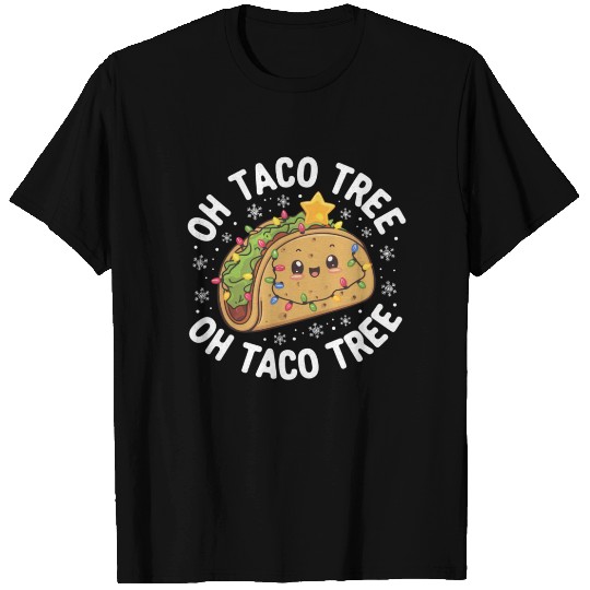 Kawaii Taco Christmas Tree Decor with Festive T Shirts