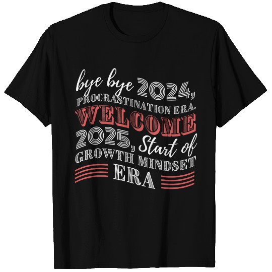 2024 Procrastination Era, 2025 Growth Mindset Wavy T Shirts
