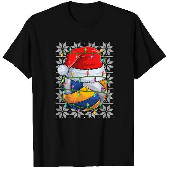 Volleyball Christmas Lights T Shirts