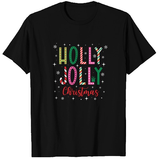 Holly Jolly Christmas Santa, Winter Holiday Cheer T Shirts