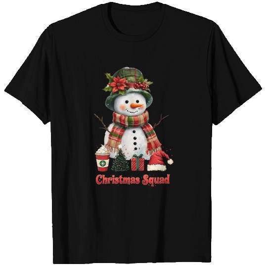 Snowman Christmas Family Gathering T Shirts