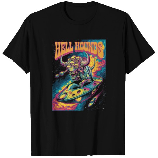 Hell Hounds: Psychedelic Space Dog T Shirts