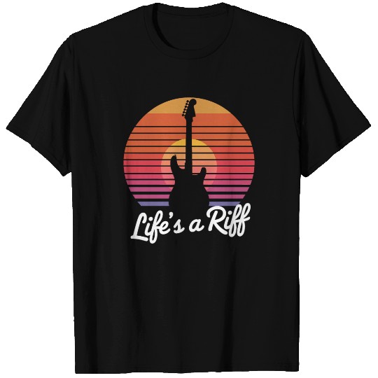 Guitar Player Life's A Riff Sunset T Shirts
