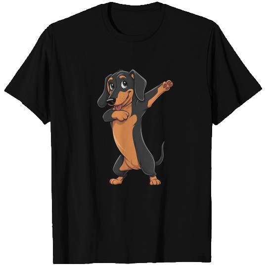 Dabbing dance post Dachshund dog lovers pet love T Shirts