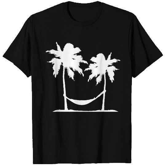 Hammock Sleeping Under 2 Palm Trees Relaxing Cool T Shirts