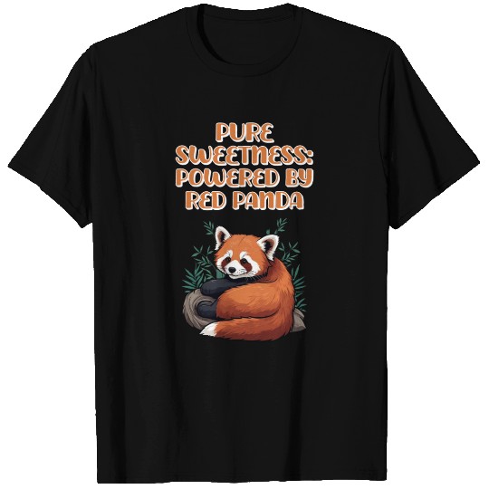 Pure Sweetness: Powered By Red Panda - Cute Animal T Shirts