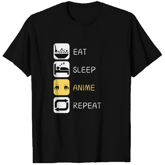 Eat Sleep Anime Repeat Japanese Culture T Shirts