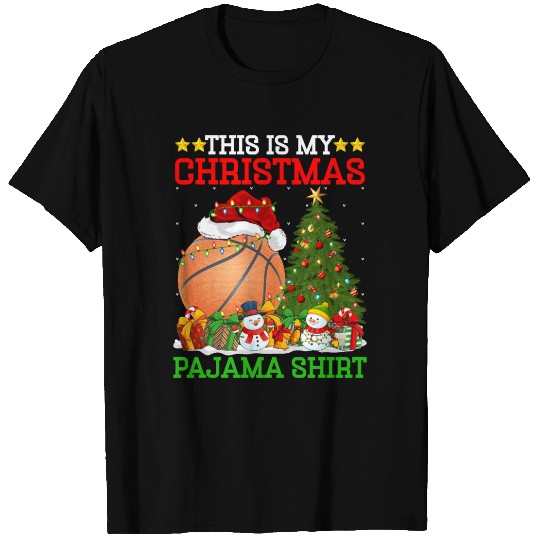 Basketball Christmas Tree Lights T Shirts