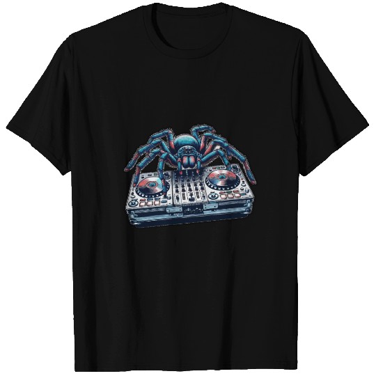 DJ Spider On The Controller-creative Design T Shirts