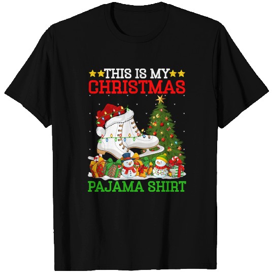 Ice Skating Christmas Tree Lights T Shirts