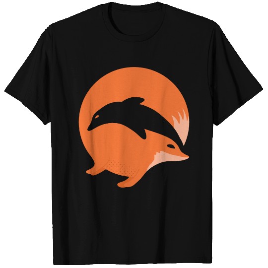 Fox or Dolphin in this fun optical illusion T Shirts