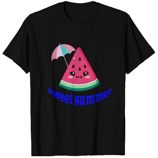 Playful Watermelon Summer Design T Shirts