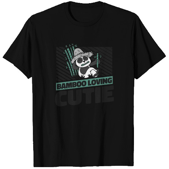 Bamboo Loving Cutie Panda Bear Friend Giant Panda T Shirts